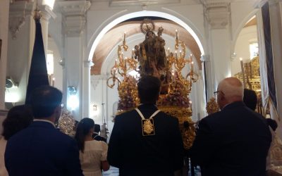 Homenaje de la Hermandad del Carmen a María Santísima de la Amargura con motivo de su próxima Coronación Canónica