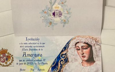 Ilustración de las invitaciones para la Coronación Canónica de María Santísima de la Amargura.